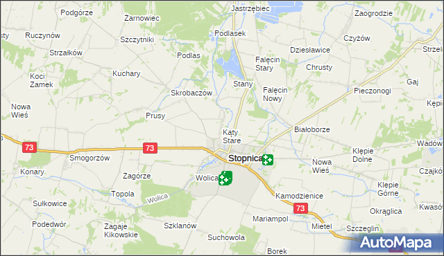 mapa Kąty Stare, Kąty Stare na mapie Targeo