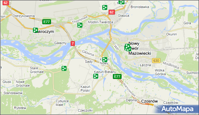 mapa Kazuń Nowy, Kazuń Nowy na mapie Targeo