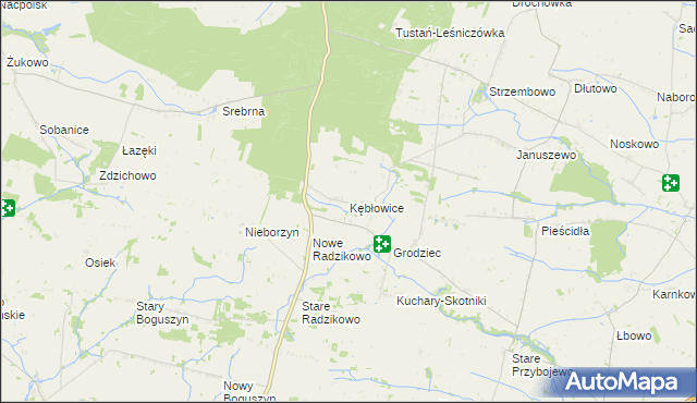 mapa Kębłowice gmina Naruszewo, Kębłowice gmina Naruszewo na mapie Targeo