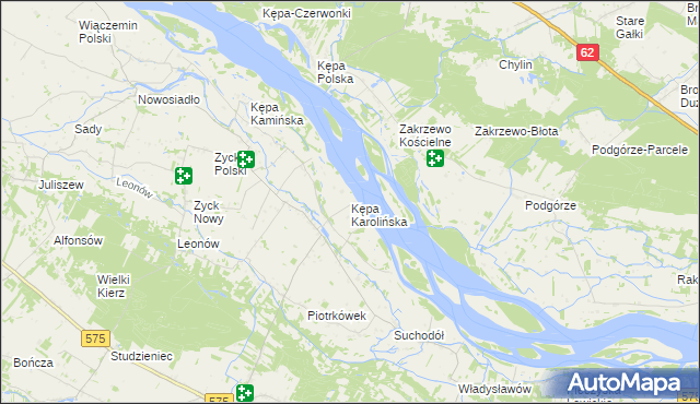 mapa Kępa Karolińska, Kępa Karolińska na mapie Targeo