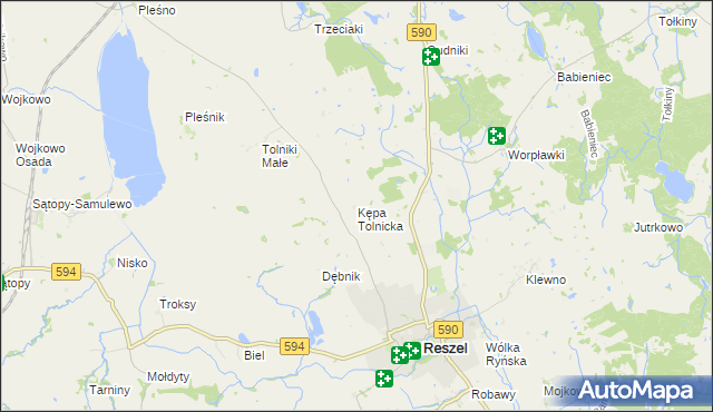 mapa Kępa Tolnicka, Kępa Tolnicka na mapie Targeo