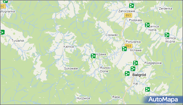 mapa Kielczawa, Kielczawa na mapie Targeo