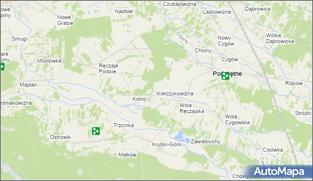 mapa Kielczykowizna, Kielczykowizna na mapie Targeo