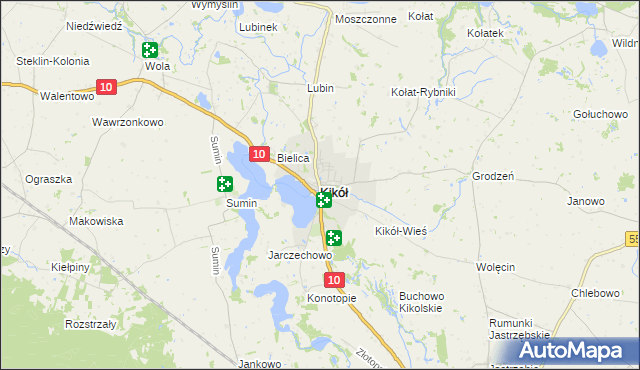 mapa Kikół, Kikół na mapie Targeo