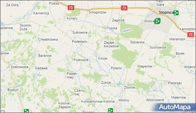 mapa Kików, Kików na mapie Targeo