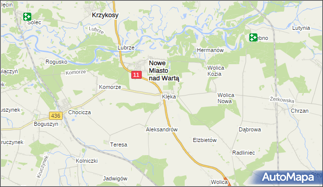 mapa Klęka, Klęka na mapie Targeo