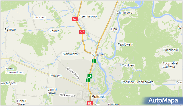 mapa Kleszewo, Kleszewo na mapie Targeo