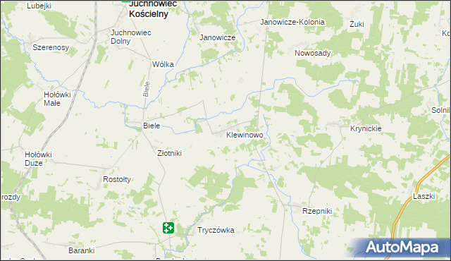 mapa Klewinowo, Klewinowo na mapie Targeo