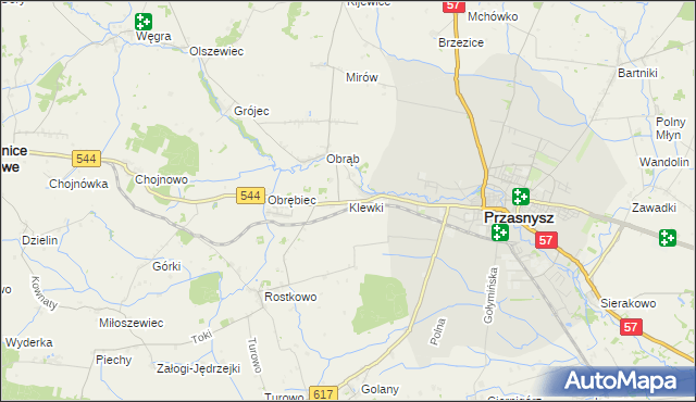 mapa Klewki gmina Przasnysz, Klewki gmina Przasnysz na mapie Targeo