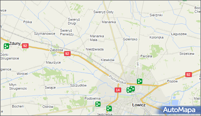 mapa Klewków, Klewków na mapie Targeo