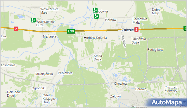 mapa Kłoda Duża, Kłoda Duża na mapie Targeo