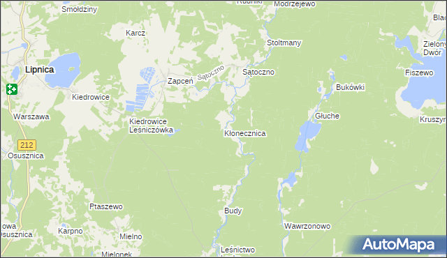 mapa Kłonecznica, Kłonecznica na mapie Targeo