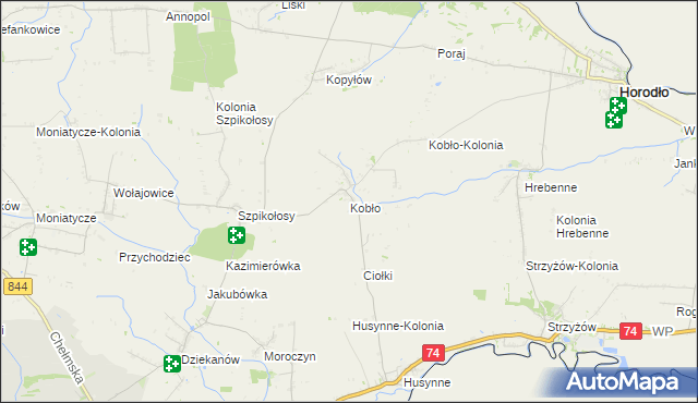 mapa Kobło, Kobło na mapie Targeo