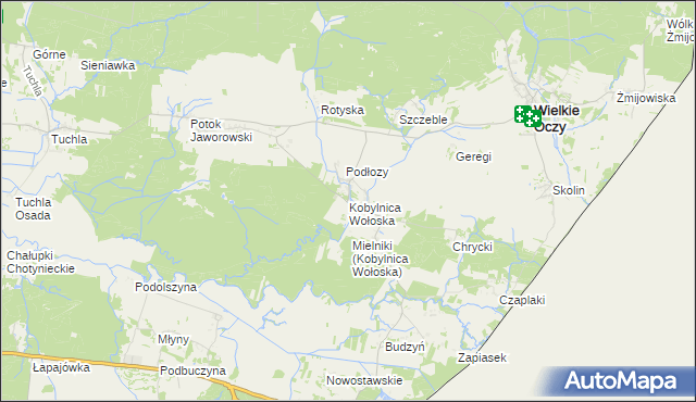 mapa Kobylnica Wołoska, Kobylnica Wołoska na mapie Targeo