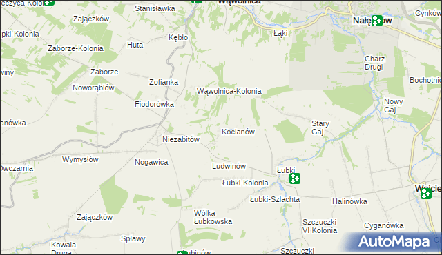 mapa Kocianów, Kocianów na mapie Targeo