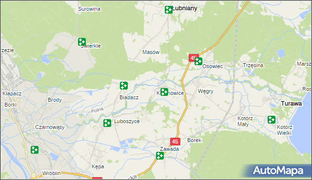 mapa Kolanowice, Kolanowice na mapie Targeo