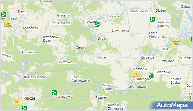 mapa Kolbark, Kolbark na mapie Targeo