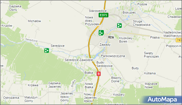 mapa Kolonia Seredzice, Kolonia Seredzice na mapie Targeo