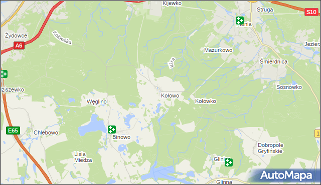 mapa Kołowo, Kołowo na mapie Targeo