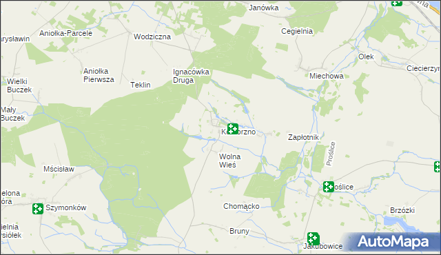 mapa Komorzno, Komorzno na mapie Targeo