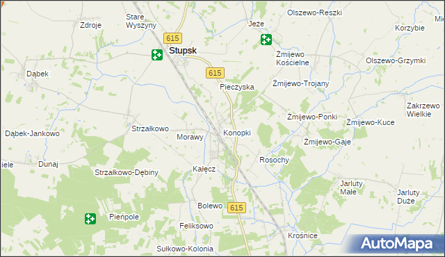 mapa Konopki gmina Stupsk, Konopki gmina Stupsk na mapie Targeo