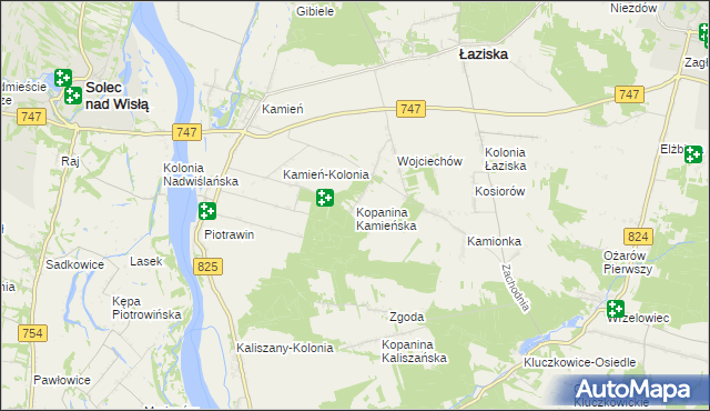 mapa Kopanina Kamieńska, Kopanina Kamieńska na mapie Targeo