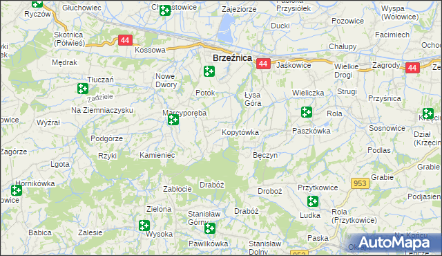 mapa Kopytówka, Kopytówka na mapie Targeo