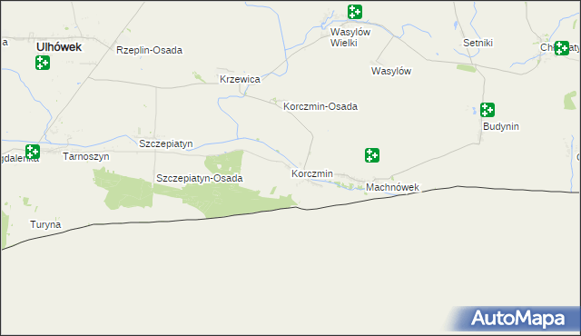 mapa Korczmin, Korczmin na mapie Targeo