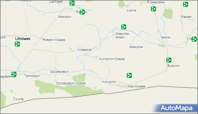 mapa Korczmin-Osada, Korczmin-Osada na mapie Targeo