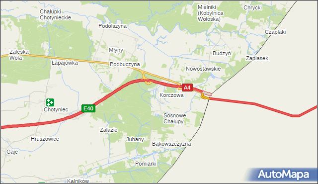 mapa Korczowa, Korczowa na mapie Targeo