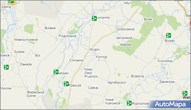 mapa Kórnica, Kórnica na mapie Targeo