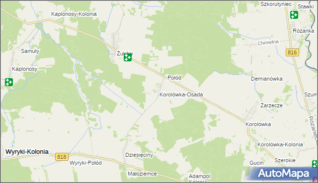 mapa Korolówka-Osada, Korolówka-Osada na mapie Targeo
