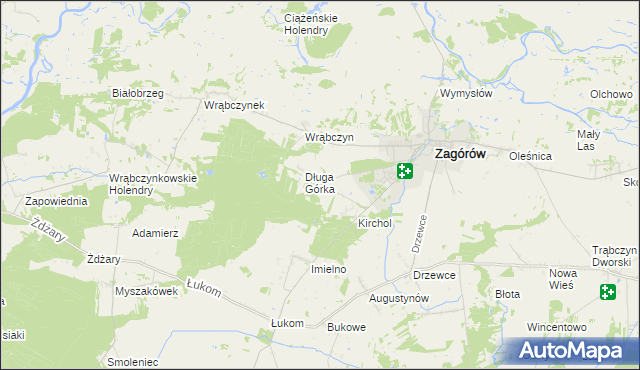 mapa Kościołków, Kościołków na mapie Targeo