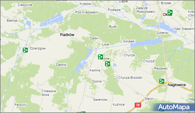 mapa Kossów, Kossów na mapie Targeo