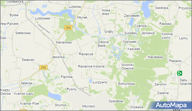 mapa Koszary gmina Sompolno, Koszary gmina Sompolno na mapie Targeo