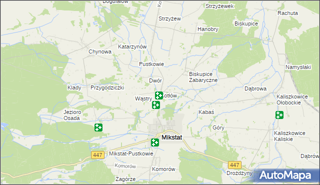 mapa Kotłów, Kotłów na mapie Targeo