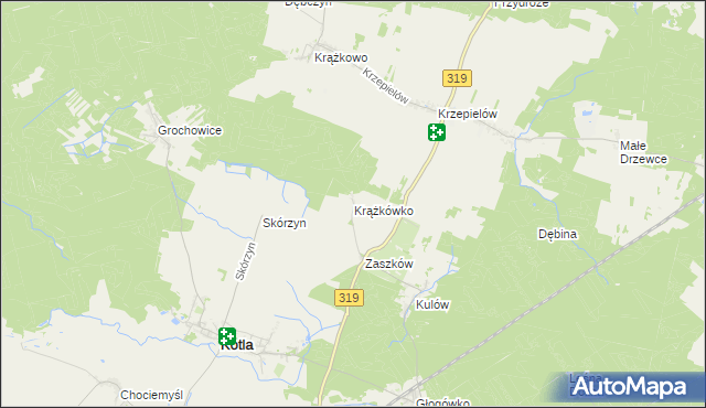 mapa Krążkówko, Krążkówko na mapie Targeo