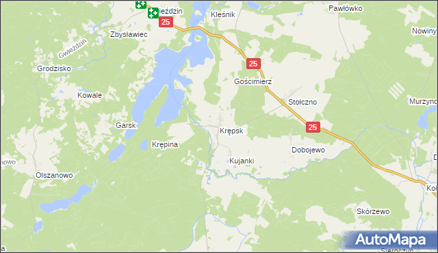 mapa Krępsk, Krępsk na mapie Targeo