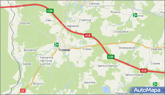 mapa Królów, Królów na mapie Targeo