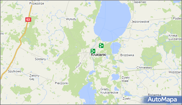 mapa Kruklanki, Kruklanki na mapie Targeo