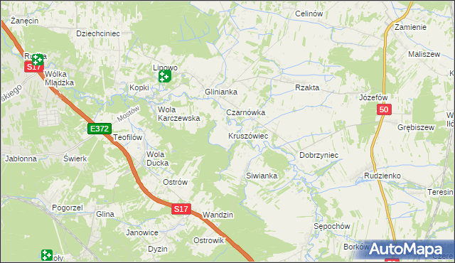 mapa Kruszówiec, Kruszówiec na mapie Targeo