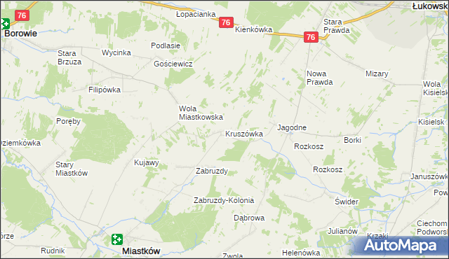 mapa Kruszówka, Kruszówka na mapie Targeo