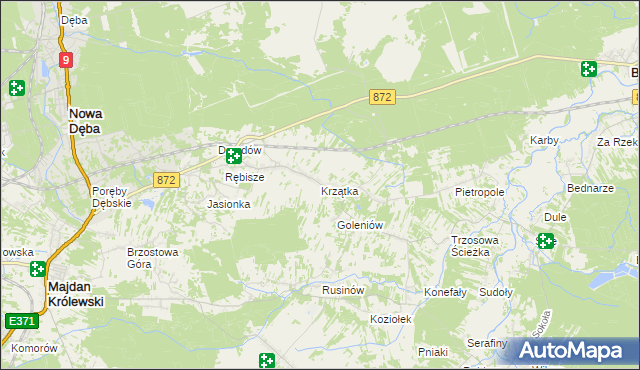 mapa Krzątka, Krzątka na mapie Targeo