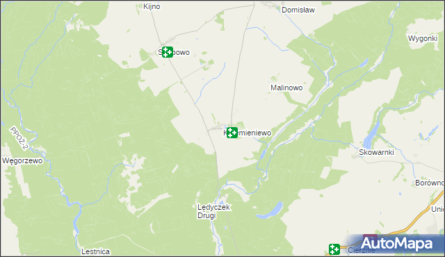 mapa Krzemieniewo gmina Czarne, Krzemieniewo gmina Czarne na mapie Targeo