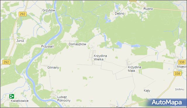 mapa Krzydlina Wielka, Krzydlina Wielka na mapie Targeo