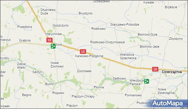 mapa Krzywanice gmina Staroźreby, Krzywanice gmina Staroźreby na mapie Targeo