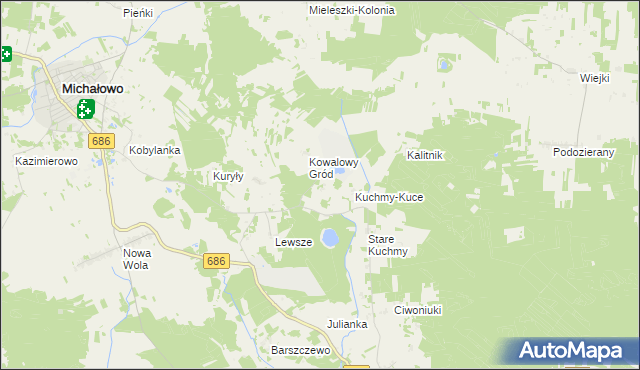 mapa Kuchmy-Pietruki, Kuchmy-Pietruki na mapie Targeo