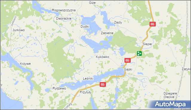 mapa Kukówko, Kukówko na mapie Targeo