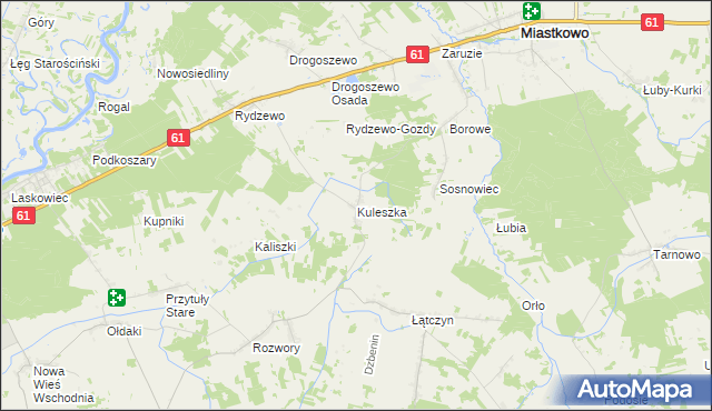 mapa Kuleszka, Kuleszka na mapie Targeo