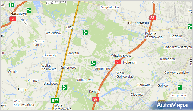 mapa Kuleszówka, Kuleszówka na mapie Targeo